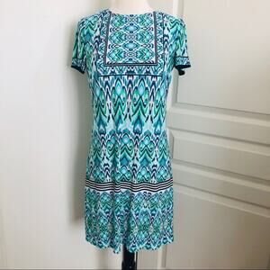 Maggy London print short sleeve shift dress